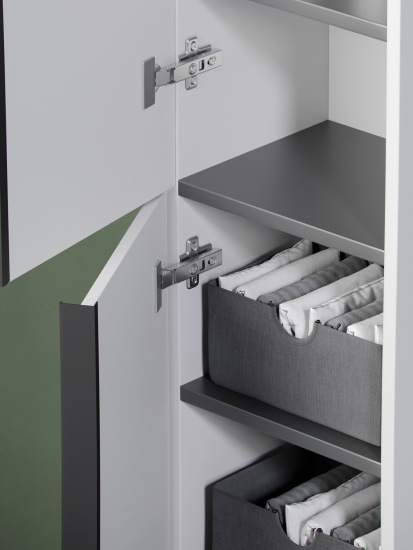 Шкаф-пенал Sancos Delta 35 дуб светлый/белый, подвесной