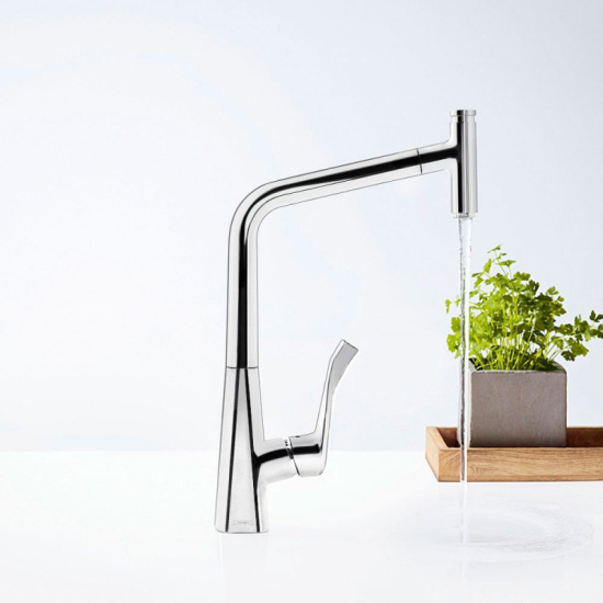 Смеситель для кухни Hansgrohe Metris Select M71 73807000 хром