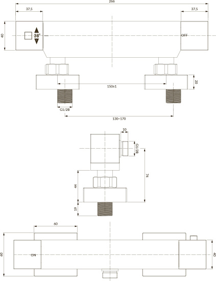 Смеситель для душа Omnires Fresh FR7146CR термостат, хром