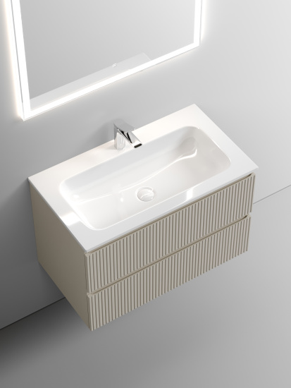 Тумба с раковиной Sancos Snob T 80 Beige Soft SNT80CE, подвесная