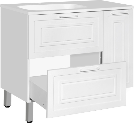 Мебель для ванной Style Line Альба 90 L с бельевой корзиной