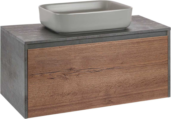 Мебель для ванной Vincea Mesa 100 дуб табак, бетон