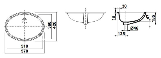 Раковина Gala Egeo 29220