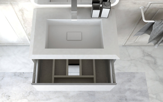 Тумба с раковиной Cezares Bellagio 70 bianco opaco