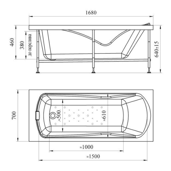 Акриловая ванна Vannesa Сильвия 170х70 см