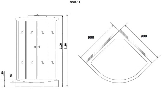 Душевая кабина Niagara NG-5301-14