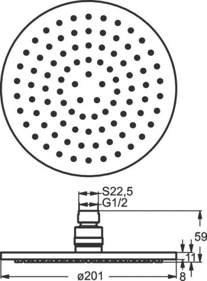Душевой комплект Ideal Standard Alpha BD003AA с внутренней частью