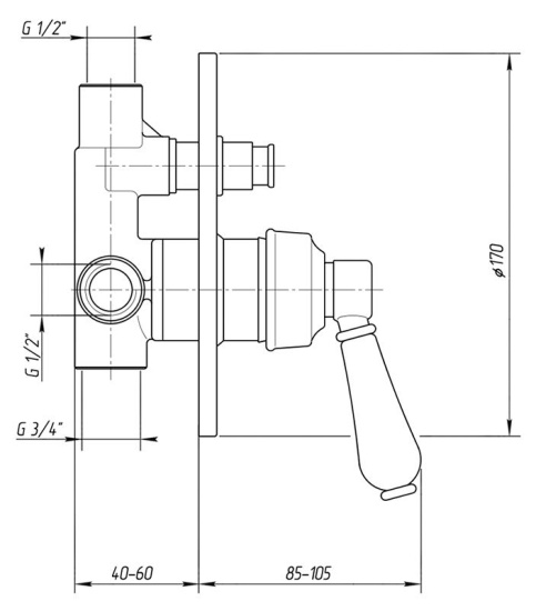 Смеситель для душа Migliore Ermitage ML.ERM-7072 Cr