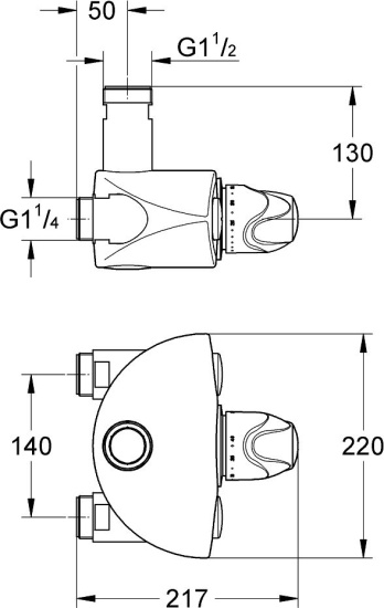 Смеситель для душа Grohe Grohtherm XL 35085000 термостат, хром