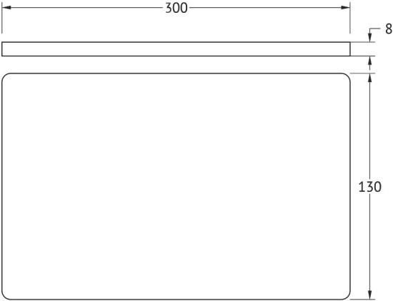 Полка Ellux Avantgarde AVA 033-C01 30 см