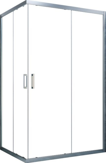 Душевой уголок Vegas Glass ZA-F Novo 120*110 07 10 профиль матовый хром, стекло сатин