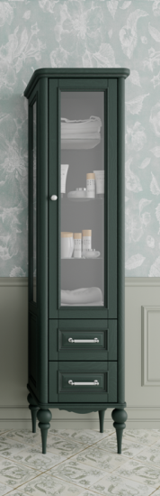 Мебель для ванной ValenHouse Эстетика 120 зеленая, фурнитура бронза