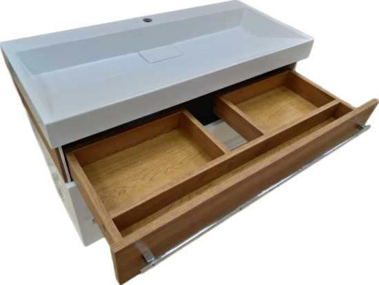 Мебель для ванной Misty Леон 100 подвесная, дуб