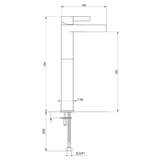 Смеситель для раковины Webert DoReMi DR830402564 черный матовый
