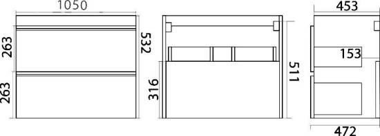 Мебель для ванной Misty Кантри 105 подвесная, 2 ящика
