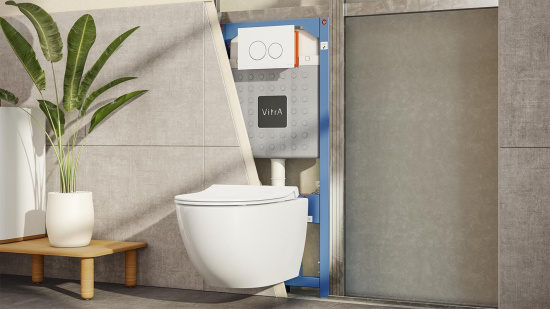 Инсталляция VitrA Sento 9830B003-7207 подвесной унитаз + кнопка