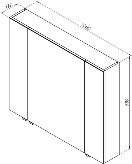 Зеркало-шкаф Aquanet Алвита new 100 дуб веллингтон белый