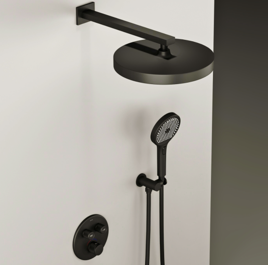 Душевая система SANCOS Space SC3006MB, черная матовая