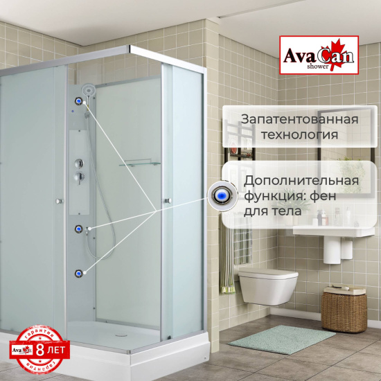 Душевая кабина AvaCan CK2912N без крыши