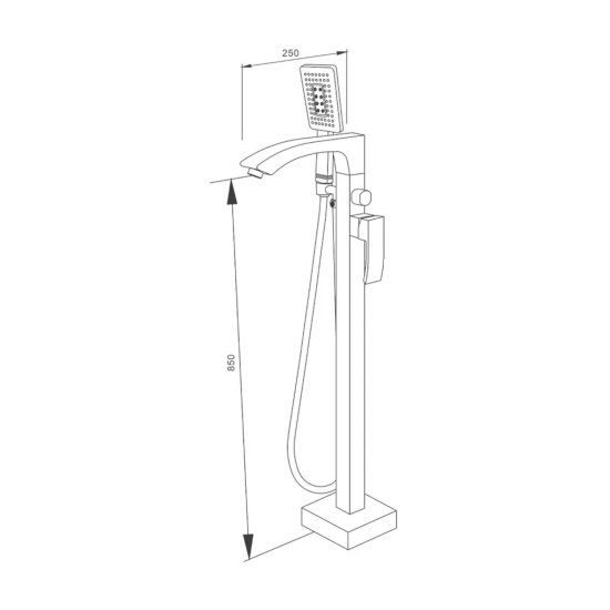 Напольный смеситель для ванны Raglo R01.33, хром