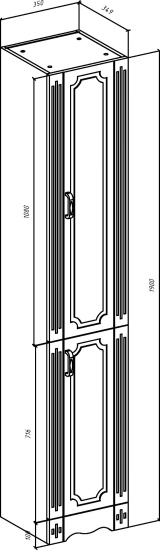 Шкаф-пенал Bellezza Кантри 35, универсальный