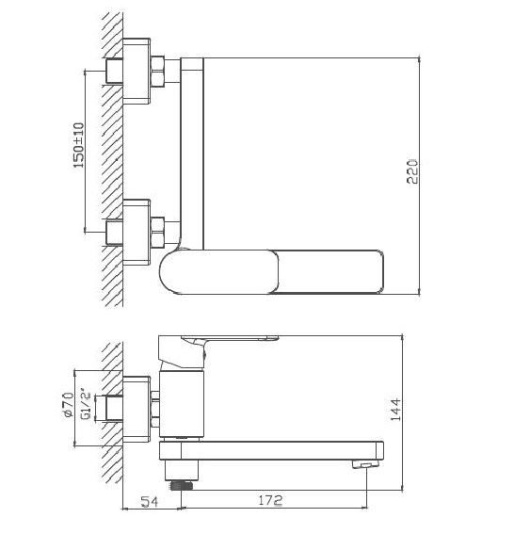 Смеситель для ванны Haiba HB60617