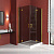 Душевой уголок Vegas Glass AFA-F LUX 120*110 09 07 R, профиль золото глянцевое, стекло графит