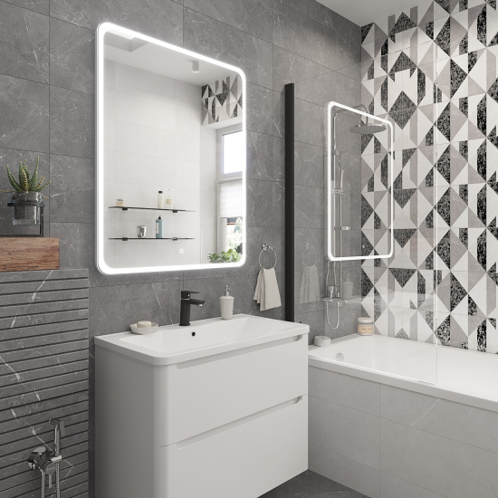 Шторка на ванну Stworki Стокгольм GV-861 MT 50х150 см, профиль черный матовый