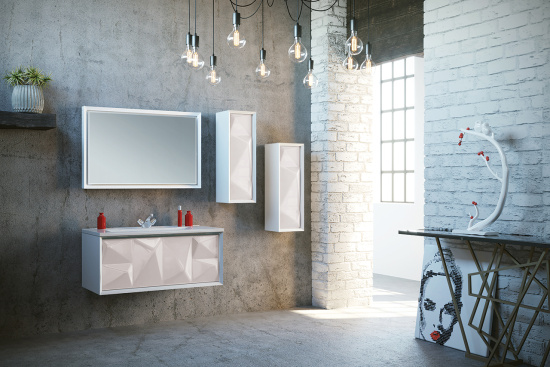 Мебель для ванной Marka One Romb 90П white