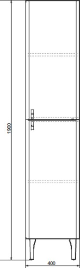 Пенал Comforty Сорренто светло-серый