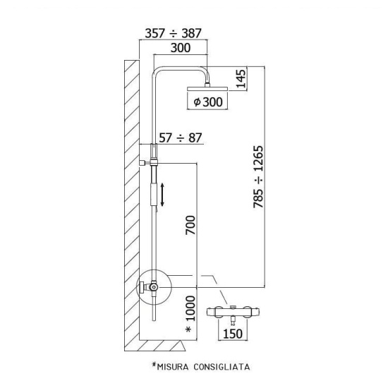 Душевая стойка Paffoni Birillo Master King ZCOL646KLIQCR