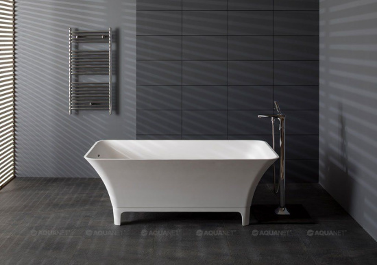 Ванна из искусственного камня Aquanet Bloom Curve TC-S91 170x83 см. матовая