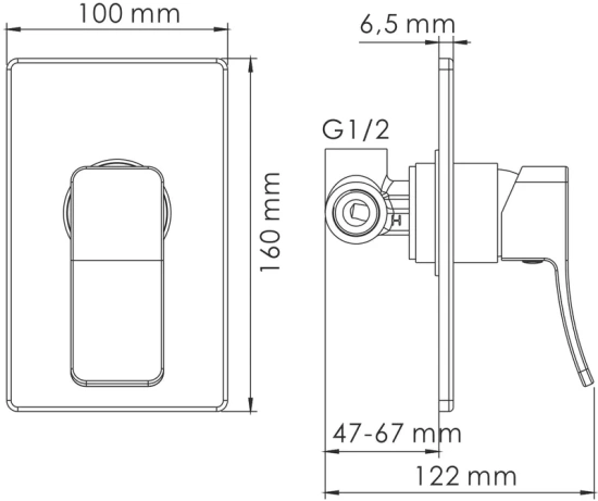 Гигиенический душ Wasserkraft A010656WHITE со смесителем