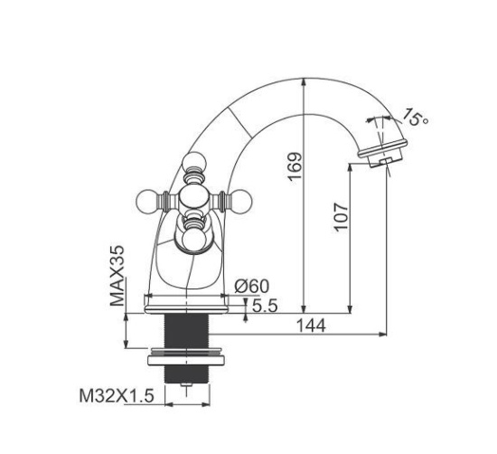 Смеситель для раковины Gappo G1089