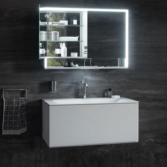 Тумба с раковиной Keuco Plan 100 см, белая