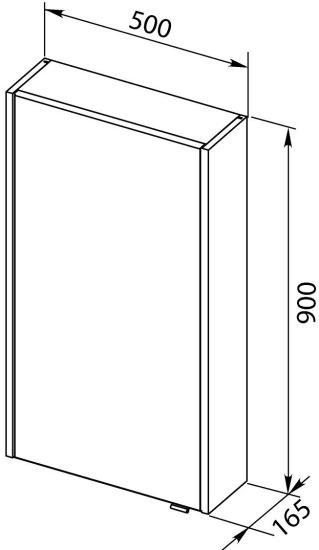 Зеркало-шкаф Aquanet Августа 50 L, дуб сонома