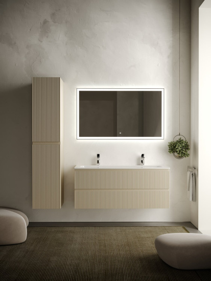 Тумба с раковиной Sancos Snob R 120 Beige Soft SNR120CE, подвесная
