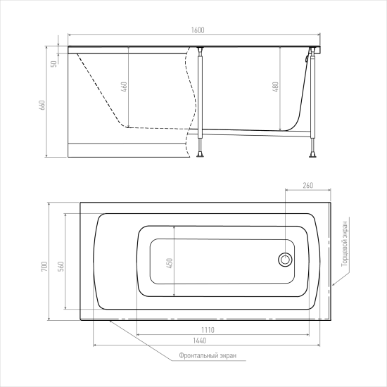 Акриловая ванна Alex Baitler Garda 160