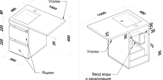 Мебель для ванной Style Line Даллас 100 Люкс Plus подвесная