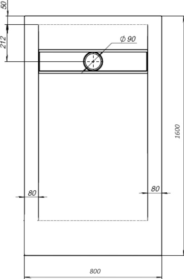 Поддон для душа Aquanet Delight NEW 011G 160x80 серый камень