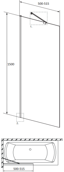 Шторка на ванну Radaway Idea PNJ II 50