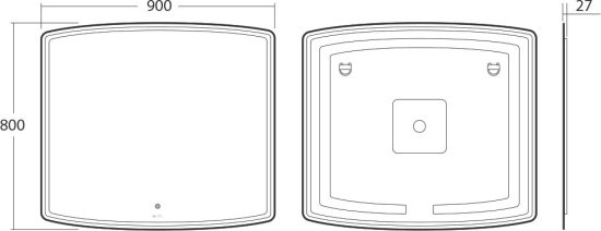 Зеркало Owl 1975 Gotland с подсветкой