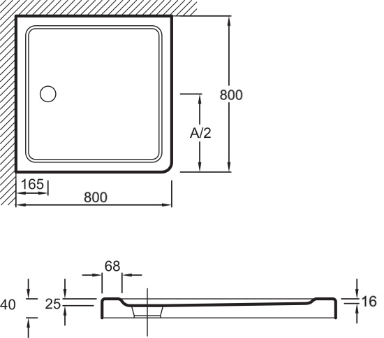Поддон для душа Jacob Delafon Flight E62441 80х80 с сифоном