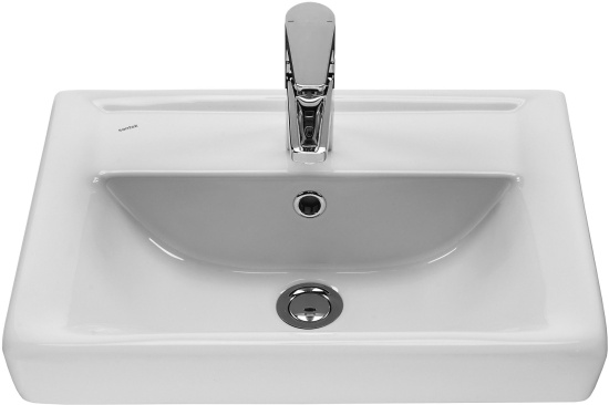 Тумба с раковиной Raval Kub 50 белая, напольная