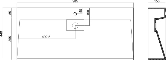 Мебель для ванной Misty Леон 100 подвесная, дуб