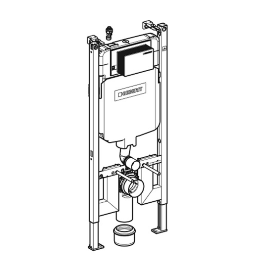 Инсталляция для унитаза Geberit Duofix Alpha 458.175.00.1 с кнопкой 115.040.21.5