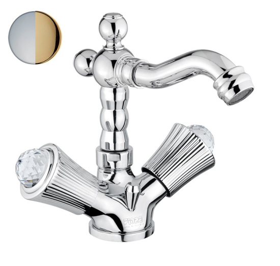 Смеситель для биде Fiore Venere Sky Swarovski® 13ZZ0635, хром/золото