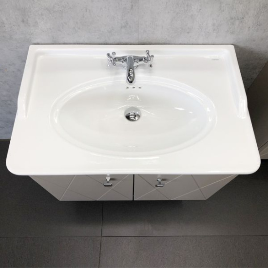 Тумба с раковиной Comforty Кремона 80, подвесная, латте