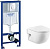 Инсталляция Grohe Rapid SL 38721001 с кнопкой + унитаз подвесной Roca Meridian 346248000 с сиденьем Roca Meridian 8012AC004