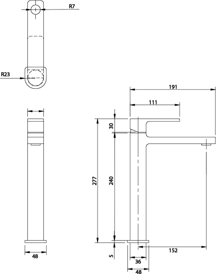 Смеситель для раковины Omnires Baretti 7812 черный